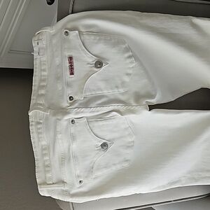 Hudson JAX boyfriend skinny white jeans